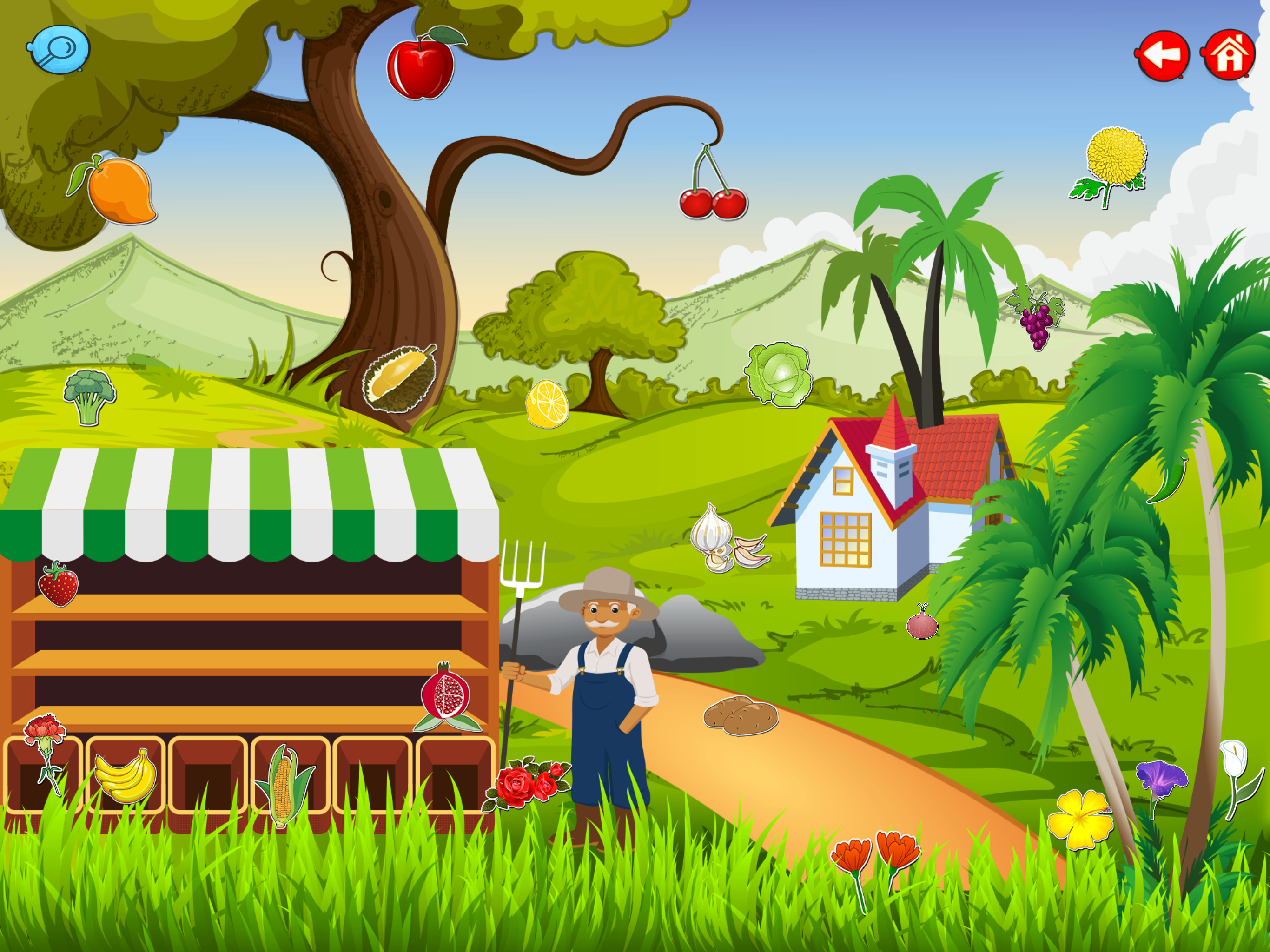 Learn Vegetable,Fruit & Flower