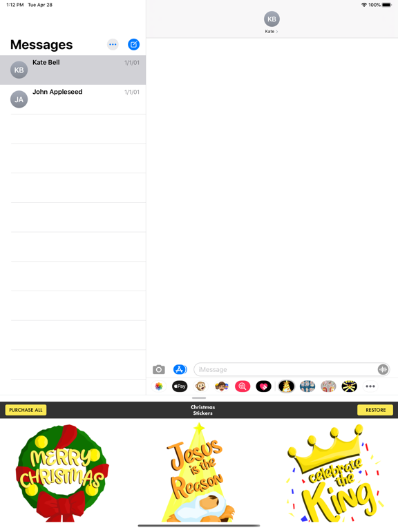 Christmas Stickers · iPad screenshot