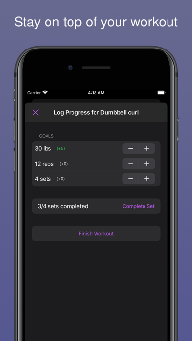 Screenshot #3 pour Simple Workout Tracker