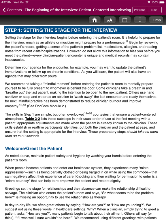 Smith's Patient Interview, 4/E iPad screenshot