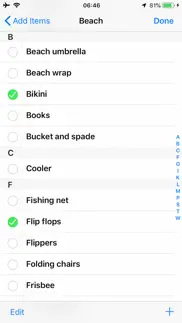 travel packing list iphone screenshot 4