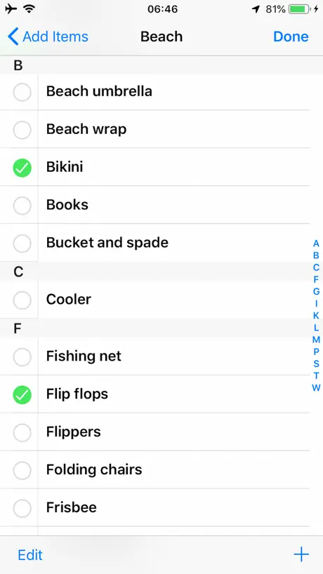 Travel Packing List