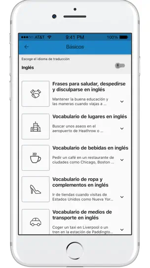 Captura de pantalla de Forvo Travel en iPhone 3