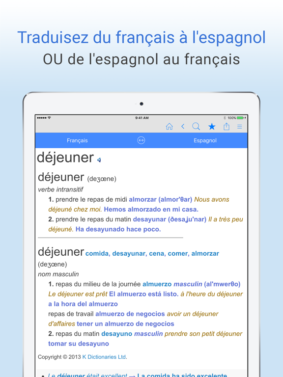 Screenshot #4 pour Dictionnaire Français–Espagnol