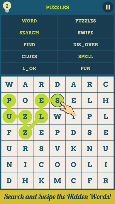 Cross Word Puzzles : Search and Swipe the Hidden Words screenshot 1