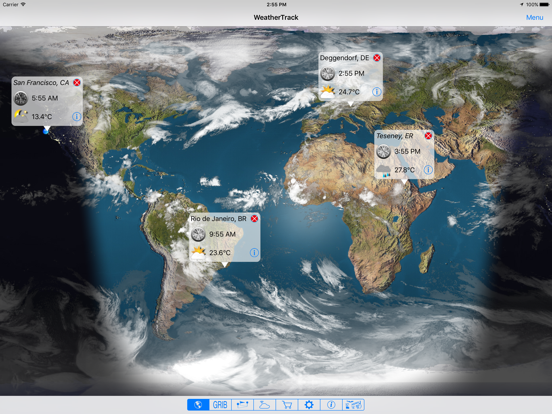 WeatherTrack GRIB iPad app afbeelding 3