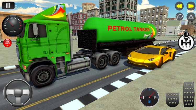 Real Service Truck Drive City