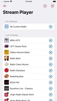 audio stream player iphone screenshot 1