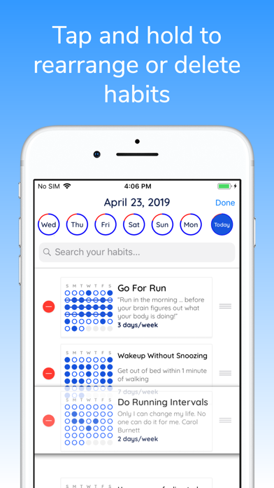 Build Habits Goal Tracking App iPhone screenshot 5 - Productivity app