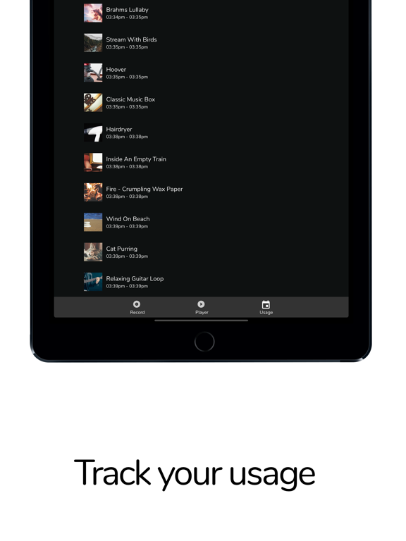 Sleep Noise Tracks iPad screenshot