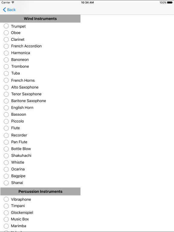 ¼ iMusicInstruments iPad screenshot
