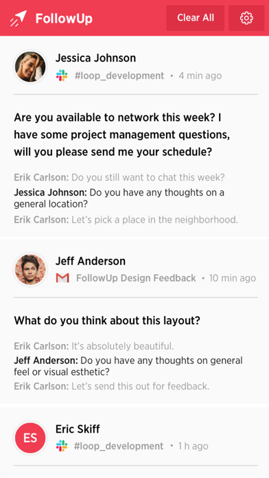 Screenshot #1 pour FollowUp by Loop