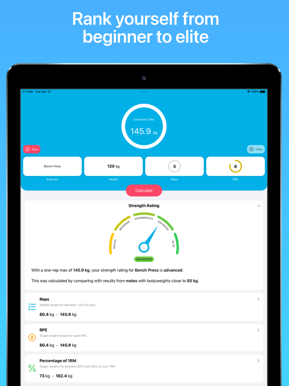 Rep Reserve iPad screenshot 3 - Health & Fitness app