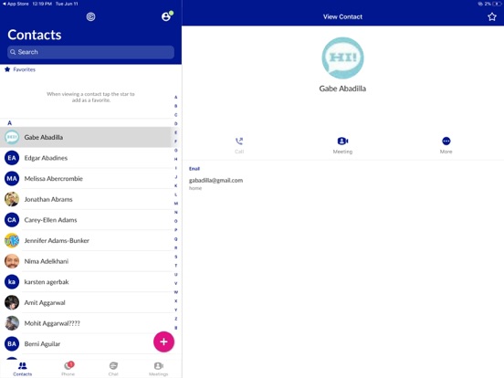Call One UC iPad screenshot 1 - Business app