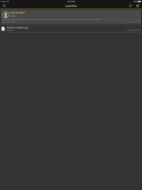 Cloud Media Player iPad screenshot