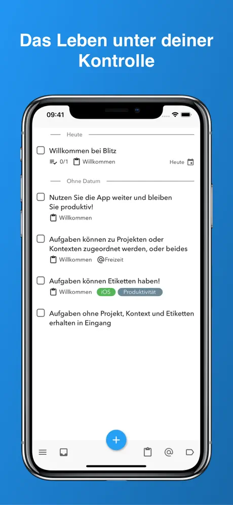 Blitz.do: To Do List, Aufgaben