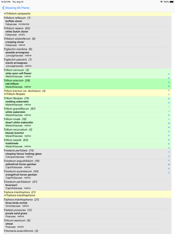Ohio Wildflowers iPad screenshot 8 - Education app