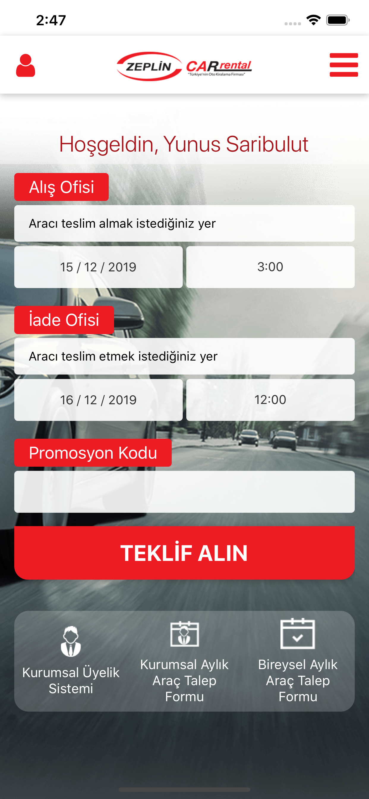 Zeplin Car Rent A Car