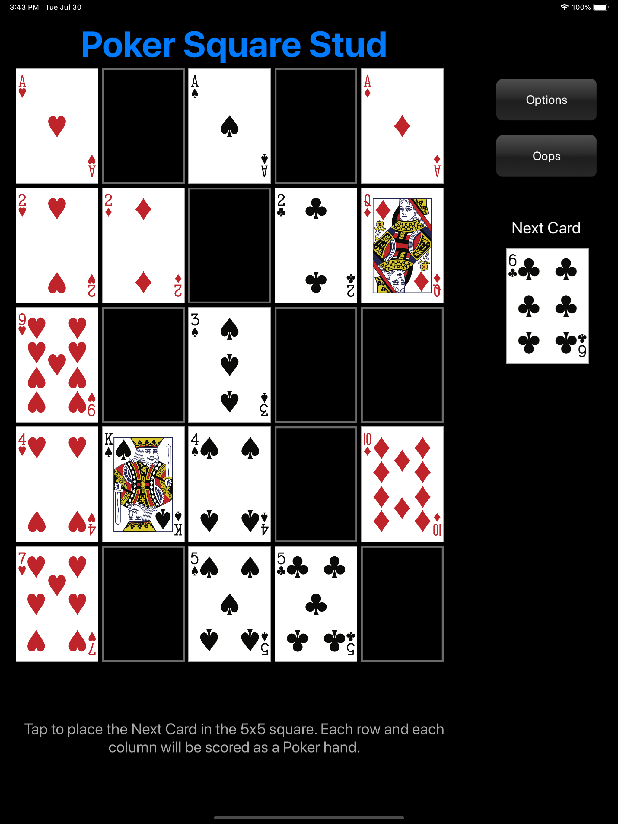 Poker Square - Solitaire