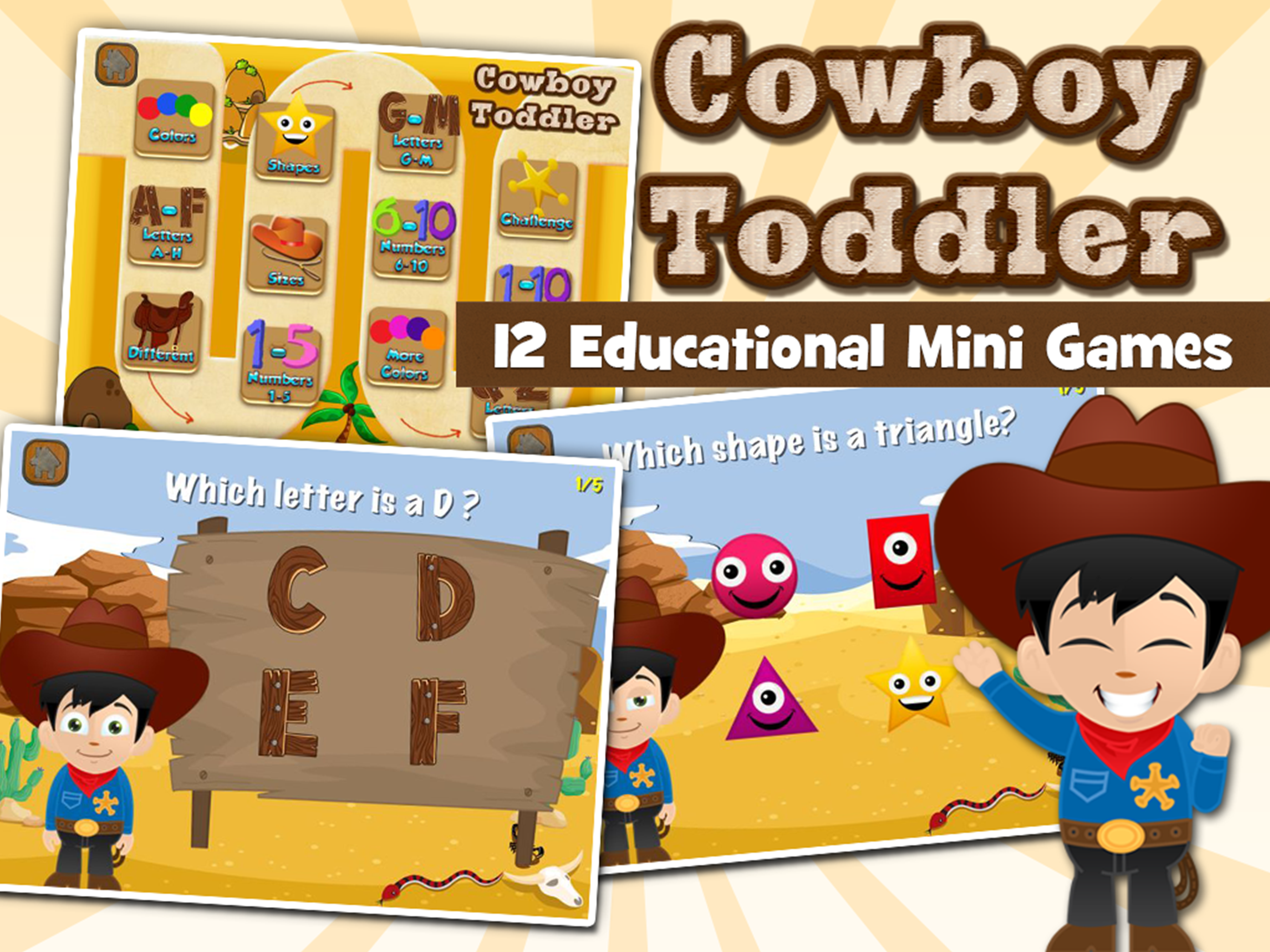 Cowboy Toddler Learning Games