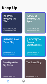 Keep Up: Blog, Site Updates screenshot