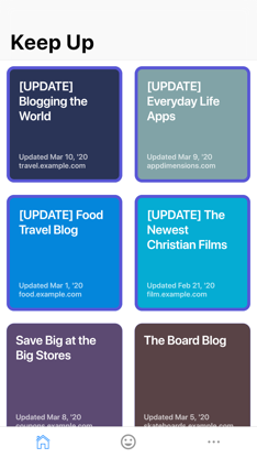 Keep Up: Blog, Site Updates screenshot 1