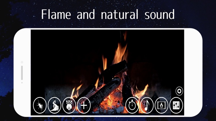 Healing fire and natural sound