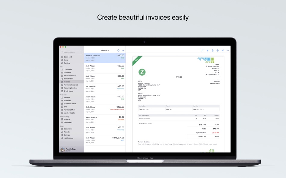 Accounting App — Zoho Books - 4.11.21 - (macOS)