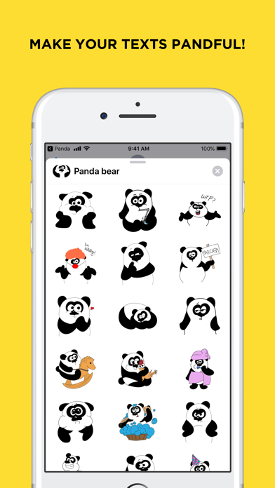 Screenshot #1 pour Panda Bear Sticker Collection