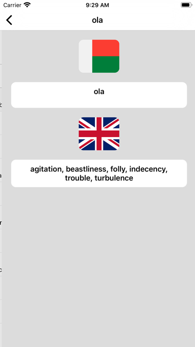 Malagasy-English Dictionary screenshot 2