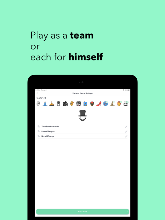 The Hat — board game iPad screenshot