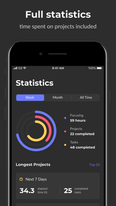 Focus Go – Time Management iPhone screenshot 3 - Productivity app