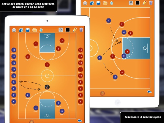 Tactisch Bord: Basketbal++ iPad app afbeelding 2