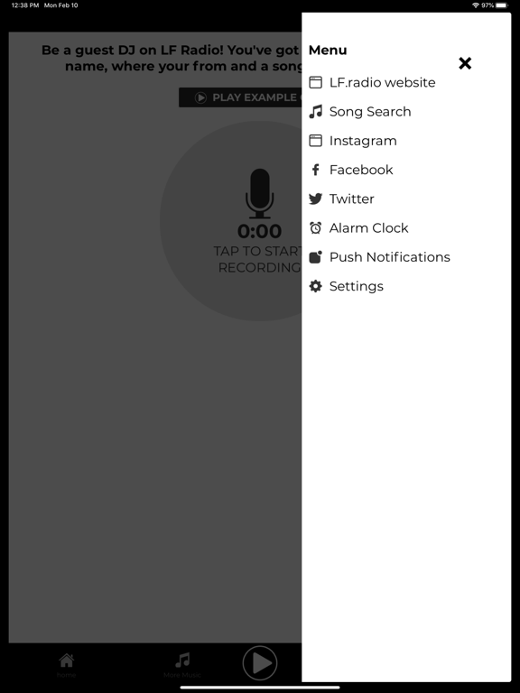 LF Radio iPad screenshot 5 - Music app