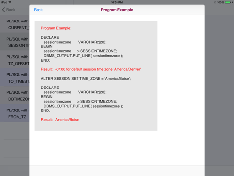 PL/SQL Timestamp/Interval screenshot 3