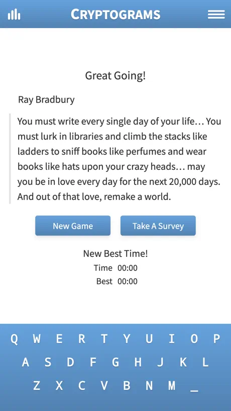 Cryptogram · Cryptoquote Game