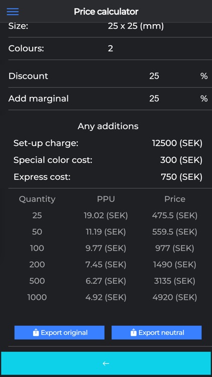 ACG Accent price calculator screenshot-4