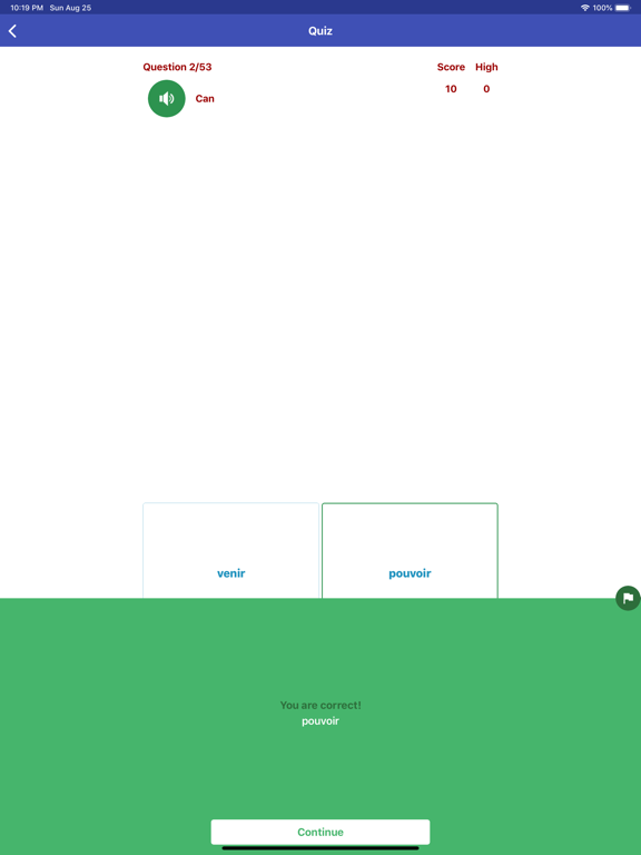 Learn French Daily iPad screenshot 6 - Education app