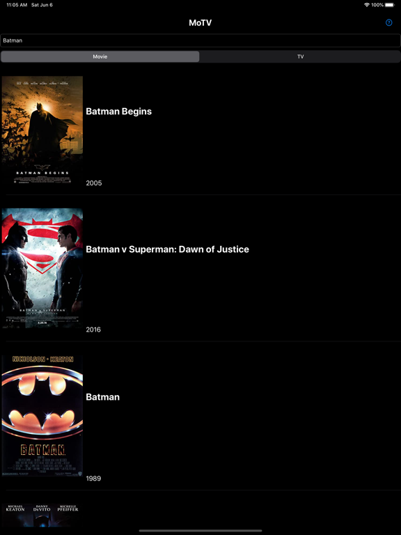 Screenshot #4 pour MoTV - Movie and TV Info