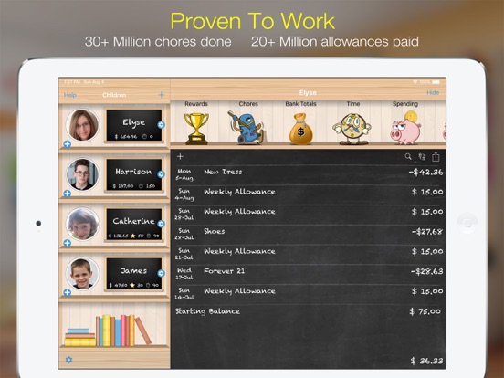 Screenshot #4 pour iAllowance (Chores Allowances)