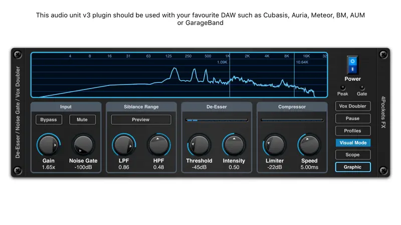 De-Esser AUv3 Audio Plugin screenshot 2 of 4