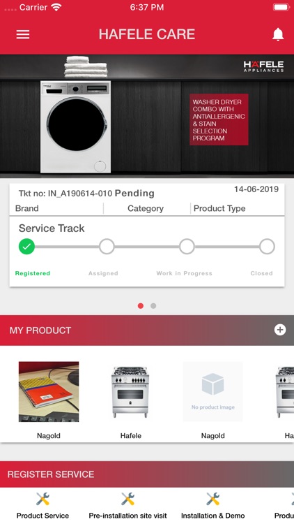 HAFELE CARE - Customer App