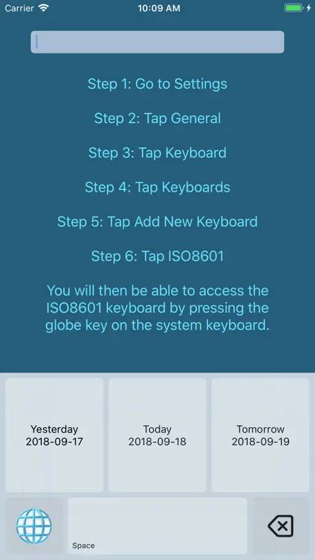 ISO 8601 Keyboard