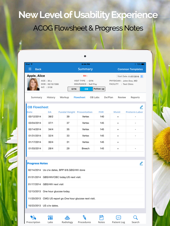nAble Ob/Gyn EMR app screenshot 2