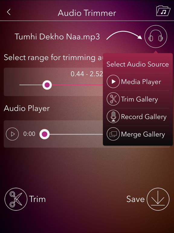 Screenshot #6 pour Audio Editor - Music Cutter