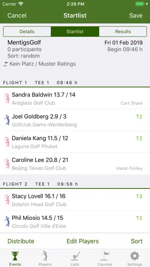 Golf Startlist Generator screenshot 4