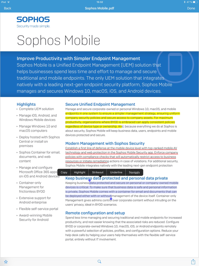 Sophos Secure Workspace