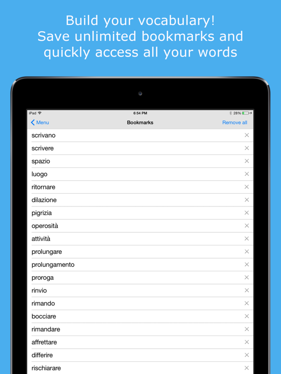 Italian Dictionary & Thesaurus iPad screenshot 4 - Reference app