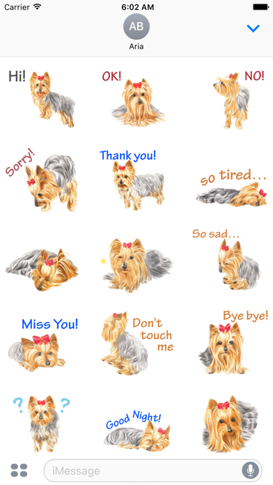 Screenshot #2 pour Cute Yorkie YorkieMoji Sticker