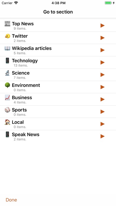 Speak News - RSS news reader Screenshot